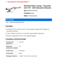 thumbnail image 2 of Windshield Wiper Linkage - Compatible with 1997 - 2004 Oldsmobile Silhouette 1998 1999 2000 2001 2002 2003, 2 of 2