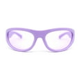 thumbnail image 2 of Classic 90s Style Sport Oval Round Plastic Sunglasses All Purple, 2 of 4