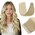 thumbnail image 1 of Extensiones de cabello DOORES con cinta adhesiva de 40 cm, de color marrón claro a platino, 1 of 9