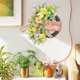 thumbnail image 1 of Spring Flower Wreath Hanging Small Bow Flower Wreath Hanging Decoration In Front Of The Door Holiday Decoration Props, 1 of 9