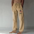 thumbnail image 1 of Puntoco Pantalones casuales largos para hombre, pantalones casuales con estampado de moda para hombre, cintura elástica con bolsillos, pantalones deportivos, 1 of 4