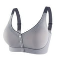 thumbnail image 1 of Gibobby Brasier Push Up Mujer Ropa interior Sexy con hebilla frontal para mujer, sin llantas, chaleco de encaje, sujetador de ropa interior(Gris,3X-Grande), 1 of 5
