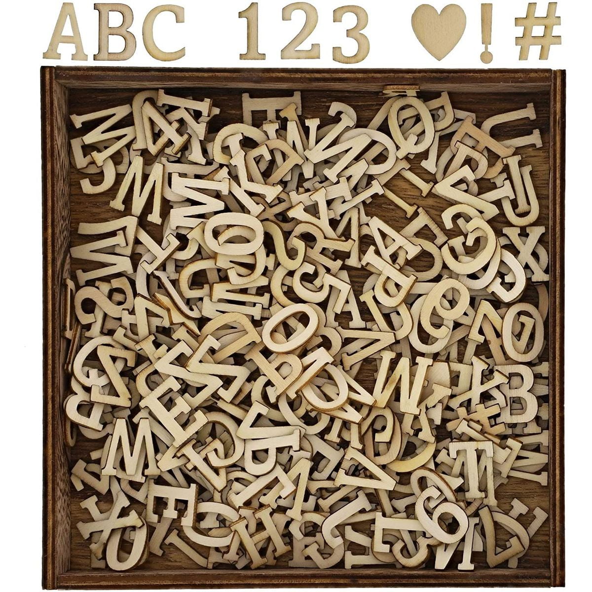 Wooden Board Large Alphabets and Numbers Symbol A-Z, 0-9 