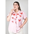 thumbnail image 1 of Camisa estampado corazones Roman Fashion /Tallas Extras, 1231 (Rosa) rosa 40, 1 of 6