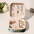 thumbnail image 6 of Note Travel Portable Square Jewelry Box Earring Necklace Bracelet Holder Display Case Organizer Box, Decorative Jewelry Stand Storage Box, 6 of 6