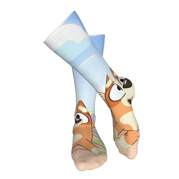 Sigee Bluey (54) Print 20in Socks for Men Women Gifts for Him Boyfriend Teenage Boys Stocking