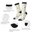 thumbnail image 3 of Yiaed Cartoon Color repair Tool Print Great elasticity Crew Socks Sports socks for Men and Women, 3 of 6