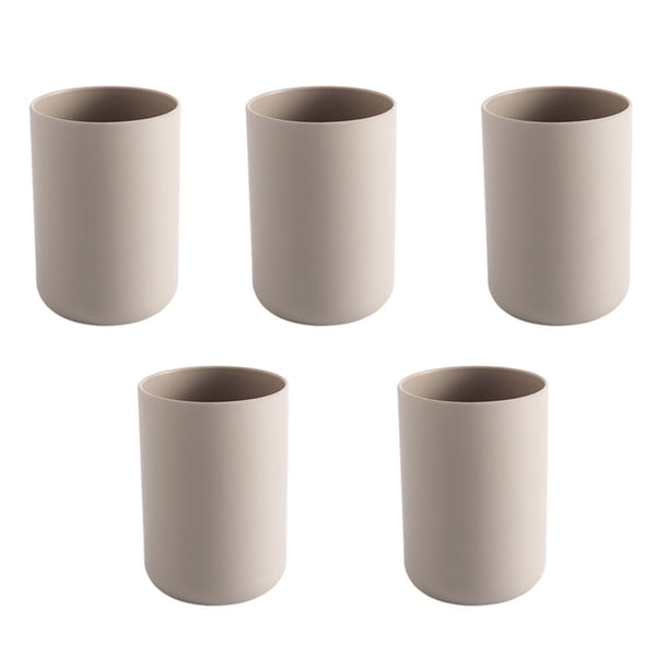 EeaseMX Taza de cepillo de dientes de baño de 5 piezas Copa de diente de color sólido Parejas tazas de cepillado de dientes simples para café de baño