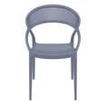 thumbnail image 3 of Siesta ISP088-DGR Sunset Dining Chair Dark Gray -  set of 2, 3 of 11