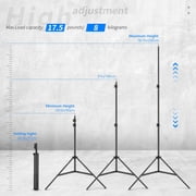 Neewer Metal Light Stand - 3-6.6ft Adjustable, 17.6lb Load for Softboxes/Reflectors/Umbrellas