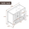 thumbnail image 7 of EUROCO 18.07"W Bathroom Vanity without Sink,Bathroom Cabinet with 2 Doors & Drawer, White, 7 of 7