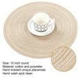 thumbnail image 5 of Findosom 15" Round Placemats Set of 4,Heat Resistant Non Slip Washable Place Mats for Dining Tables,Kitchen Table Dinner Party Table Decoration,Beige, 5 of 10