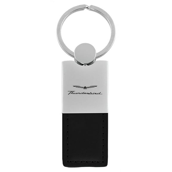 Ford Thunderbird Keychain & Keyring - Duo Premium Black Leather