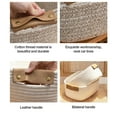 thumbnail image 2 of Multifunctional Storage Basket with Cotton Rope Weaving, Household Sundries Organizer for Snacks and Small Items, Desktop Storage Box with Leather Handle, For Household Decorative Storage, 2 of 6