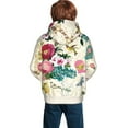 thumbnail image 6 of Kll Unisex Kids Boys Girls Hooded Pocket Pullover Hoodies-Bird Butterfly Rose, 6 of 9