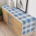 thumbnail image 6 of Blue Checkered Table Runner Farmhouse Modern Buffalo Plaid Tablerunners 13 x 60 Inch, Table Decorations Tabletop Scarf for Summer Gathering Holiday Farmhouse Kitchen Dining Decor, 6 of 8