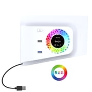 IPEGA All-in-One RGB Cooling Fan Faceplate for PS5 Slim - Smart Temperature Control Cooler with 4-Port USB HUB, Universal Fit, Colorful LED Lighting, Console Performance Upgrade