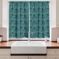 thumbnail image 2 of Ambesonne Ethnic Kitchen Curtains, Paisley Motifs Flowers, 55"x45", Sea Green Green, 2 of 3