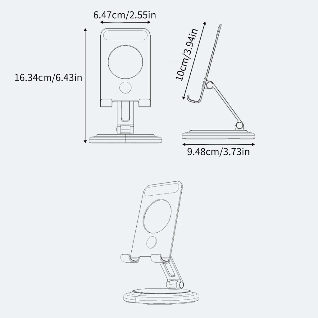 Yokua Mobile Phone Stand Cellphone Cradle Foldable Tablet Holder Height Adjustable