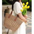 thumbnail image 4 of Kukuzhu Woven Straw Bag, Women Fashion Handmade Beach Shoulder Bag, Casual Large Summer Tote Bag, 4 of 6