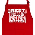 thumbnail image 2 of ThisWear Best Grillin Paw Paw Ever Funny Apron for BBQ Barbecue Grilling Two Pocket Apron Red, 2 of 7