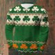 thumbnail image 5 of Ceisia Men's St. Patrick's Day Multi-Color Clover Print Waffle Knit Long Sleeve Crew Neck Casual Top Orange M Gifts, 5 of 8