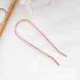 thumbnail image 5 of Horquilla para el cabello de metal simple, 11 cm, palillos para el cabello en forma de U, aleación chapada en oro, horquillas para moño de 2 puntas, clips para mujeres, accesorios para peinar el cabello grueso, paquete de 3, oro, oro rosa, plata JM, 5 of 5