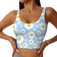 thumbnail image 2 of Uemuo Daisies Flowers Pattern Women's Sports Bra - High Impact Support, Breathable, and Comfortable Athletic Bra for Running, Yoga, and Workouts, 2 of 9