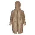 thumbnail image 4 of Pullover Cardigan Sweaters for Women Cable Knit HoddedSolid Color Long Coat Casual Loose Fit Fall Winter Outerwear Shirt Sweater Tops, 4 of 4