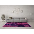 thumbnail image 3 of Ahgly Company Indoor Square Patchwork Pink Transitional Area Rugs, 6' Square, 3 of 4