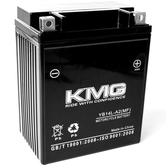 KMG 12 Volts 14Ah Batterie de Remplacement Compatible avec Kawasaki KZ750-F LTD, Spectre 1983