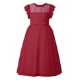 thumbnail image 4 of RUTAYY Children Girls Dress Elegant Solid Color Sleeveless Lace Satin Party Lightweight Performances Relaxed Holiday Dresses, 4 of 6