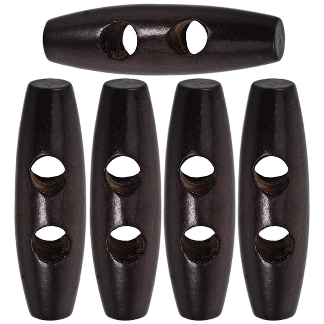 DEEPCRAFF 20Pcs Clothing Buttons Natural Wood Buttons Versatile Design Dark Brown Fastener for Women