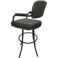 thumbnail image 2 of Swivel Extra Tall 34" Metal Bar Stool - M-110 - Dark Gray Fabric - Gray Frame, 2 of 3