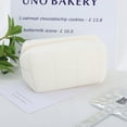 thumbnail image 4 of Plush Makeup Bag Cosmetic Bag for Women,Zipper Large Solid Color Travel Toiletry Bag Travel Make Up Toiletry Bag Washing Pouch - White, 4 of 5