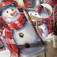 thumbnail image 6 of Sheer Curtains 63 Inches Long, Christmas Buffalo Red Black Snowflake Light Filtering Window Curtains for Living Room, Plaid Snowman, Rod Pocket Voile Sheer Curtain Drapes, 52"W x 63"L, 2 Panels, 6 of 9