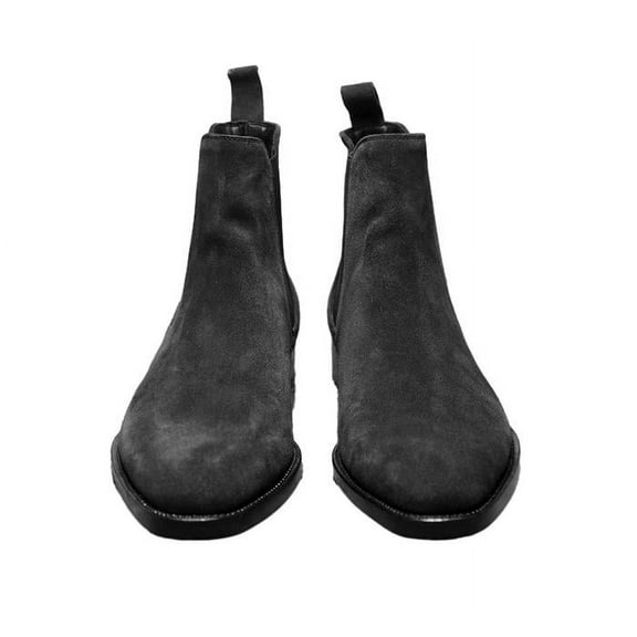 Men's Chelsea Boots Suede Dress Boots Motorcycle Combat Boots Faux Leather Chukka Ankle Boots Slip On Boots