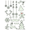 thumbnail image 3 of 4 Sheets Christmas Tattoo Stickers Glow in the Dark Fake Tattoos Temporary Tattoos, 3 of 10