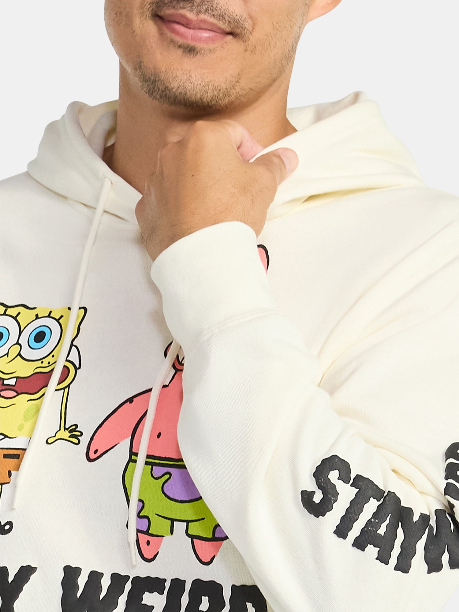 SpongeBob SquarePants Men's and Big Men's Stay Weird Graphic Hoodie, Sizes S-3XL
