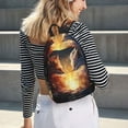 thumbnail image 5 of Rocae Red And White Flame Fox for Canvas College Laptop Backpack for Men Women-Medium, 5 of 5