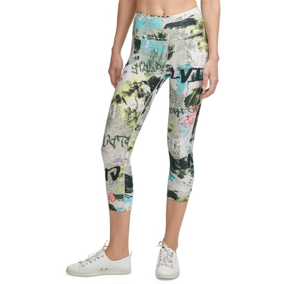 Calvin Klein Womens Performance Printed Cropped Leggings