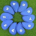 thumbnail image 1 of 10-Pack Blue Golf Iron Headcovers: Lightweight, Durable Protection Sleeves with Digital Number Tags – Easy-to-Use, Compact Design for Scratch Prevention, Ideal for Golf Events, Business Gifts & Club, 1 of 6