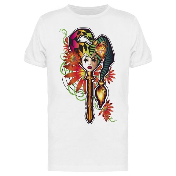 A Multi Color Harlequin Mask Tee Men's -Image by Shutterstock