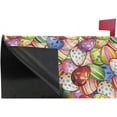 thumbnail image 4 of Happy Easter Day Egg Rabbit Bunny Spring Summer Mailbox Covers Standard Size Easter Eggs Rainbow Flowers Magnetic Mail Wraps Cover Letter Post Box 21" Lx 18" W, 4 of 5