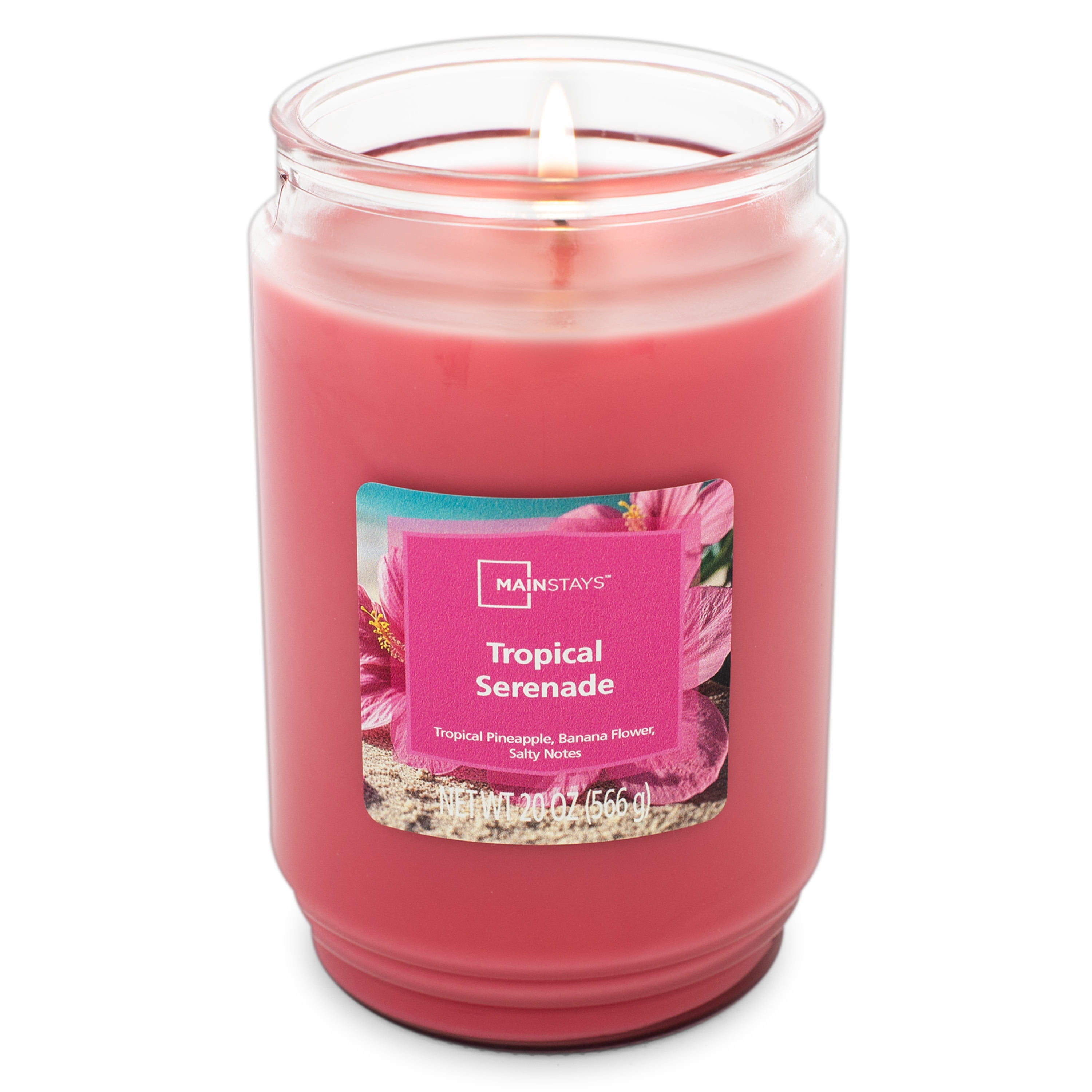 Mainstays Tropical Serenade Scented 1-Wick Glass Jar Candle, 20 oz
