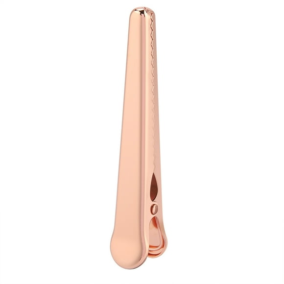 ZOUSSIQI Stainless Steel Pink Gold Snack Bag Sealing Clip Food Storage Sealer Home Kitchen (L) JU316-58190