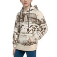 thumbnail image 2 of Kll Unisex Kids Boys Girls Hooded Pocket Pullover Hoodies-Cows On The Farm, 2 of 9