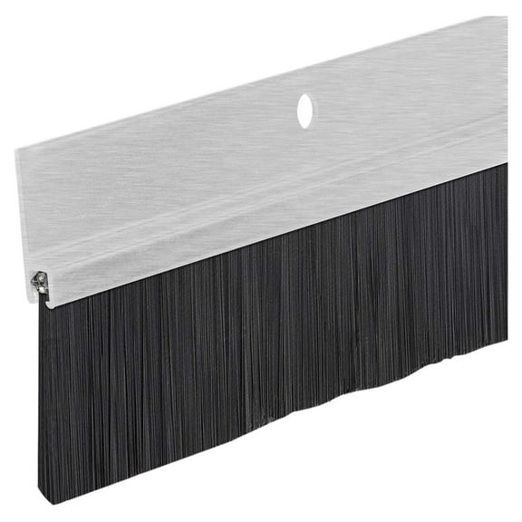 Aluminum & Brush Door Sweep | 36-Inch Length | Weatherproofing for Up to 1 1/2" | Durable USA-Made Door Sweep Seal | Dust, Debris, and Draft Protection (36")