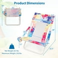 thumbnail image 2 of Costway Folding Low Beach Chair, Set of 2 with Padded Head Pillow, Mesh Back, Cup Holder Pink, 2 of 10