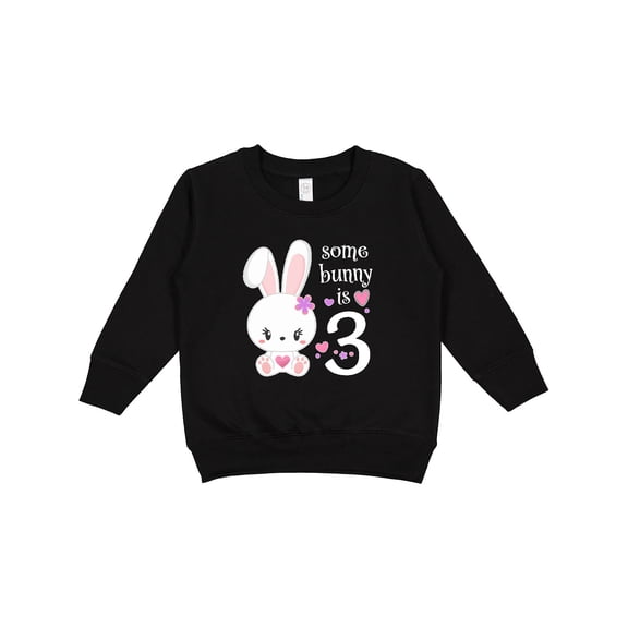 Inktastic Somebunny is Three-third Birthday Bunny Toddler Sweatshirt
